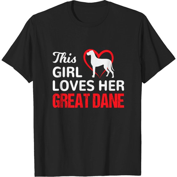 Great Dane, This Girl Loves Her Great Dane T-Shirt-image