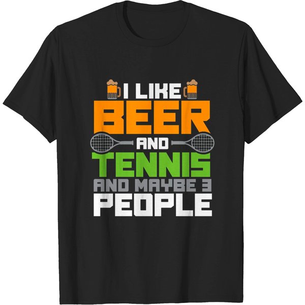 Tennis Player Funny Court Match Racket T-Shirt-image