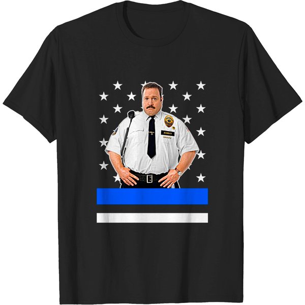 Paul Blart Mall Cop /// Thick Blue Line - Paul Blart - T-Shirt-image