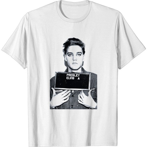 Elvis Presley Mugshot Unisex Adult T-Shirt-image