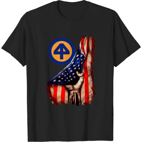 44Th Infantry Division American Flag T-Shirt-image