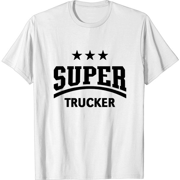 Super Trucker (Truck Driver / Truckman / Black) - Trucker - T-Shirt-image