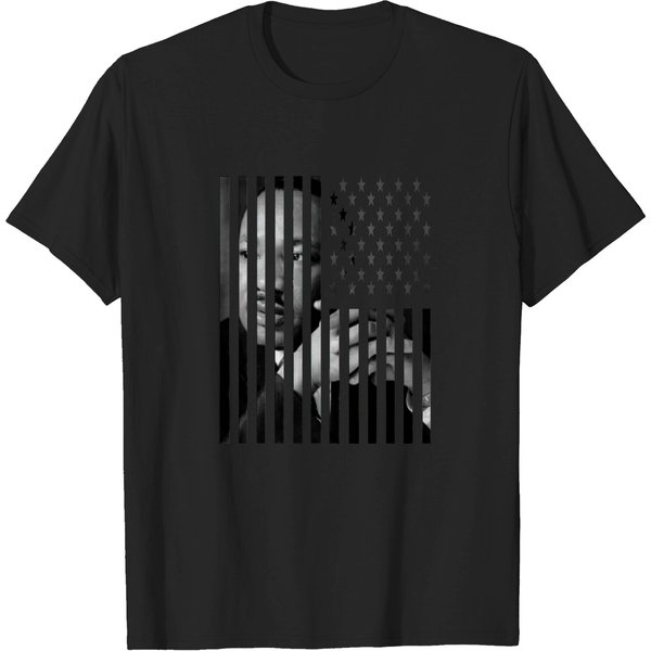 Mlk - American Flag - Mlk - T-Shirt-image