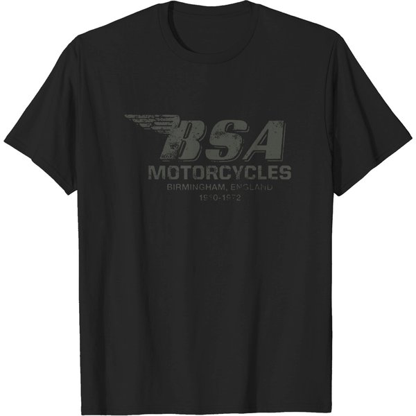 Bsa Birmingham Logo British Motorcycles Tee T-Shirt-image