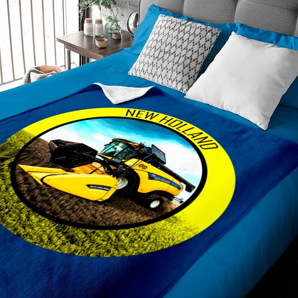 New Holland Simple Agriculture Design - New Holland Combine - Baby Blankets-image