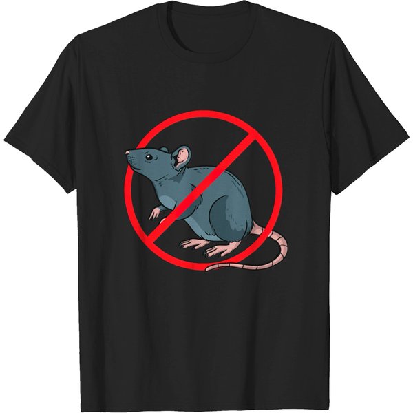 Pest Control Exterminator No Rat Sign T-Shirt-image