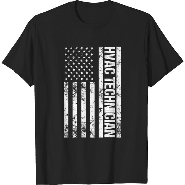 American Flag Hvac Technician T-Shirt-image