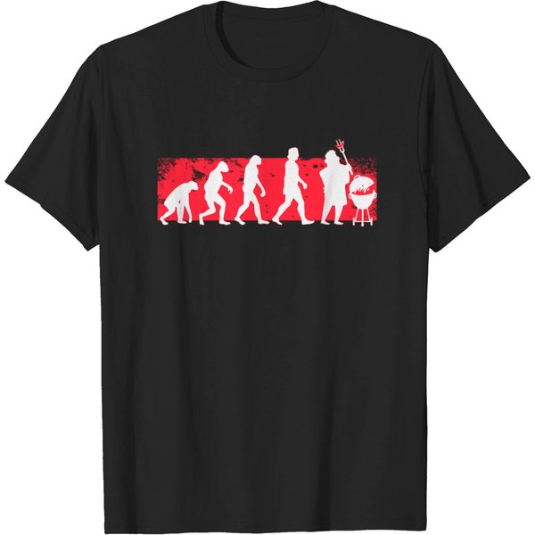 Grill Evolution Bbq Grilling Meat Gift For Dad T-Shirt-image