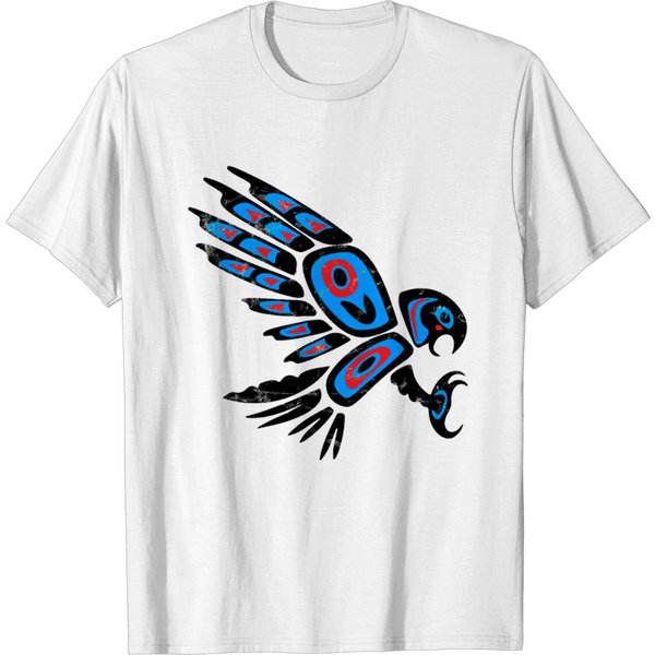 Native American Red Tailed Hawk Bird Totem Tribal T-Shirt-image