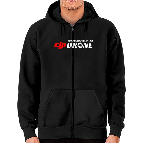 Dji Professional Pilot Drone Zip Hoodies-image