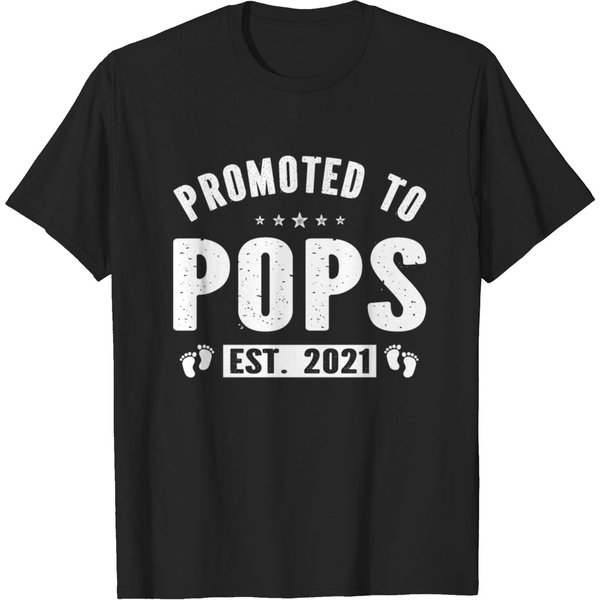 Promoted To Pops Est 2021 T-Shirt-image