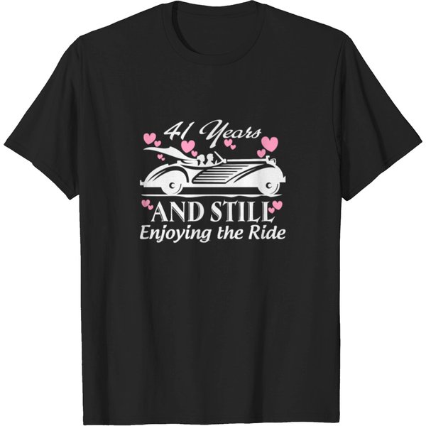 Anniversary Gift 41 Years Wedding Marriage T Shirt T-Shirt-image