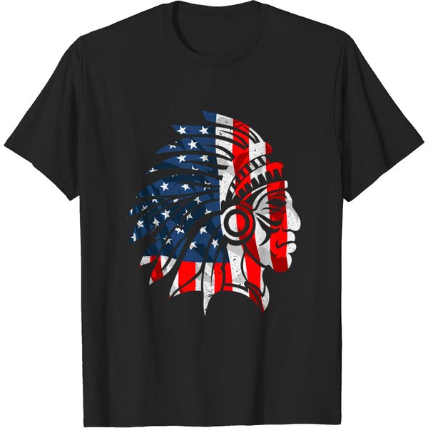 Native American Usa Indigenous People 4Th Of July T-Shirt-image