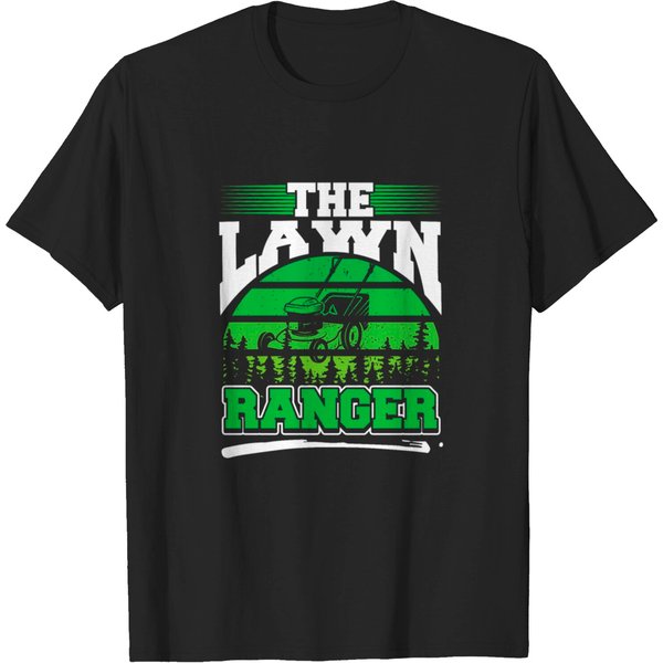 The Lawn Ranger Funny Riding Lawn Mower T-Shirt-image