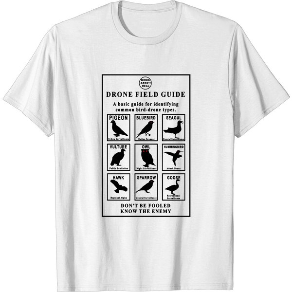 Birds Aren't Real Drone Field Guide Classic T-Shirt-image