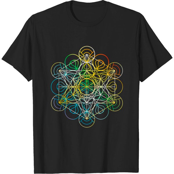 Sacred Geometry Chakra Colors T-Shirt-image