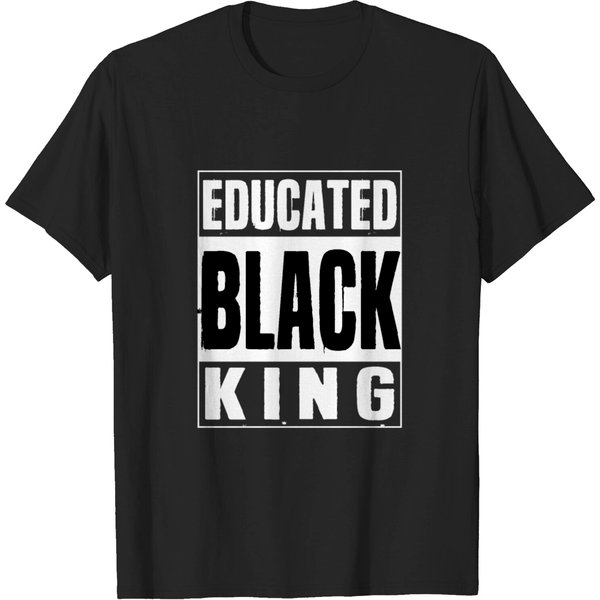 Educated Black King - Proud Black People T-Shirt-image