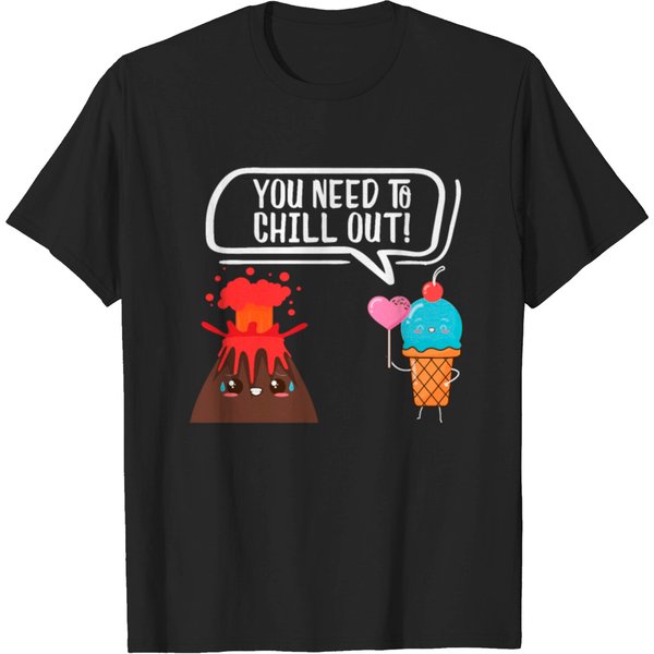 Funny Need To Chill Out Volcano Campers Gift T-Shirt-image