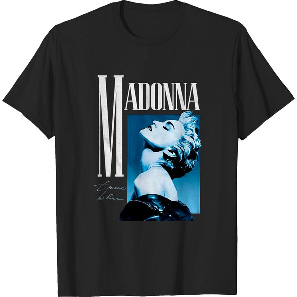 Madonna True Blue Black Color Vintage Design T-Shirt-image