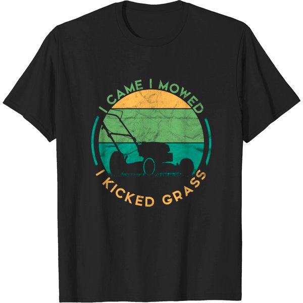 Funny Lawn Mowing I Came I Mowed I Kicked Grass T-Shirt-image