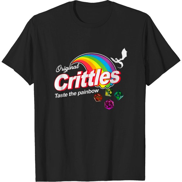 Crittles Taste The Painbow Funny Dm Tabletop Gamin T-Shirt-image