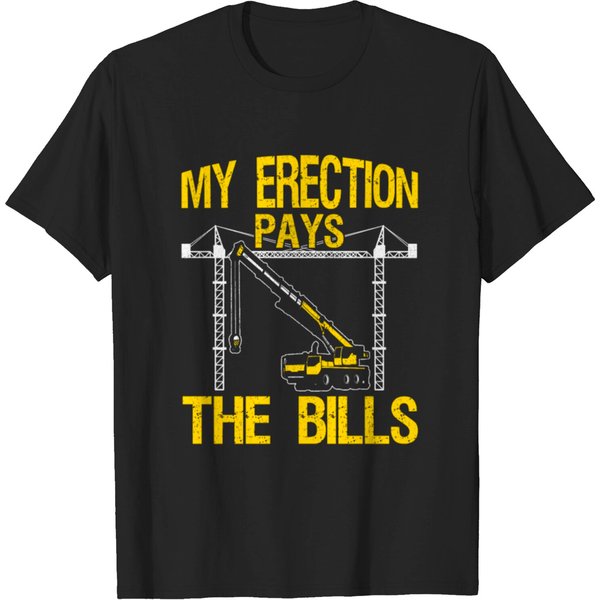 Crane Operator For Construction Worker T-Shirt-image