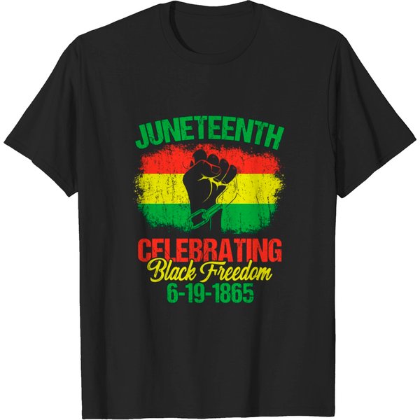 Juneteenth Celebrating Black Freedom 1865 Flag - Juneteenth Black Freedom 1865 - T-Shirt-image