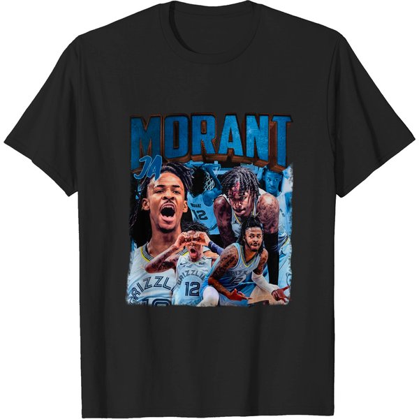 Ja Morant Shirt Merchandise Professional Basketball Player Vintage Bootleg Vertical Jump Basketball Tshirt-image