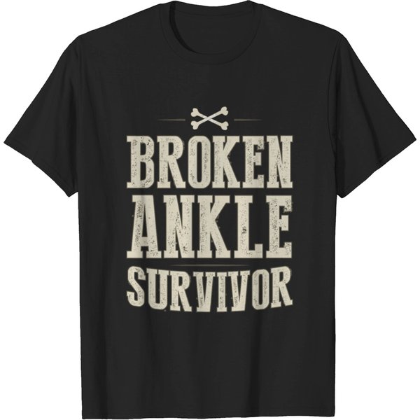 Broken Ankle Survivor - Injury Get Well Soon Tee T-Shirt-image