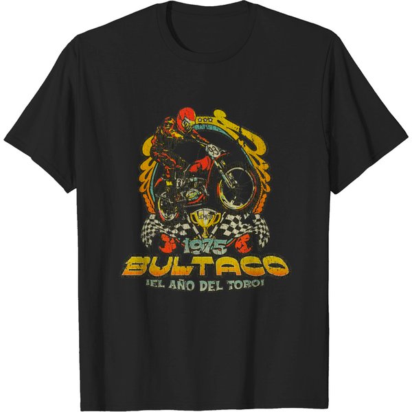 Bultaco 1975 Year Of The Bull - Motocross - T-Shirt-image