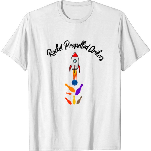 Rocketed Propelled Strikers Bowling Shirts T-Shirt-image
