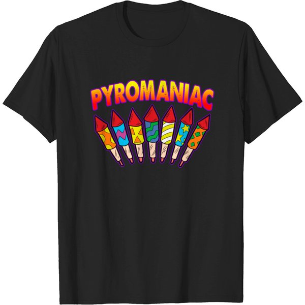 Pyromaniac Pyro Silvester Fireworks Rockets T-Shirt-image