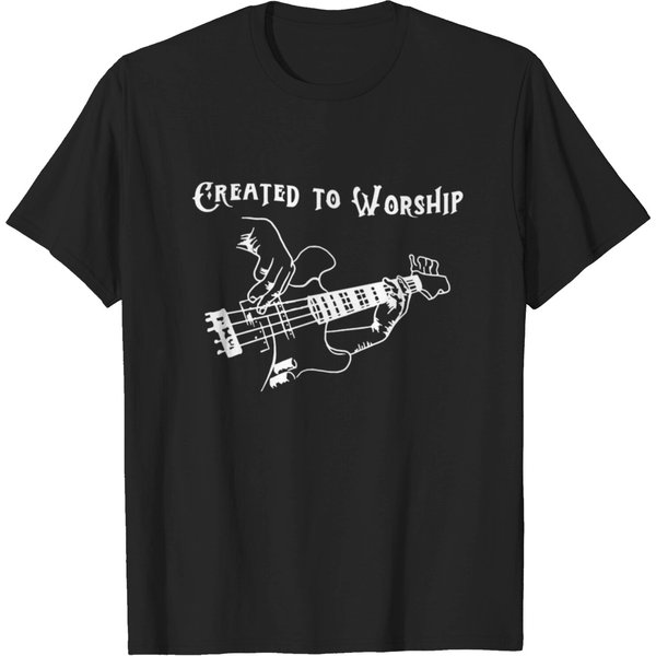 Created To Worship Bass Guitar Shirt T-Shirt-image