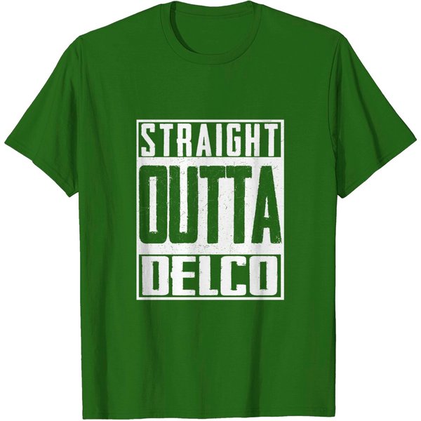 Straight Outta Delco County Pride Patriot Usa Us T-Shirt-image