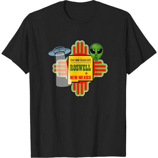 Roswell Nm: New Mexico Ufo Alien Crash Site 1947 Zia T-Shirt-image