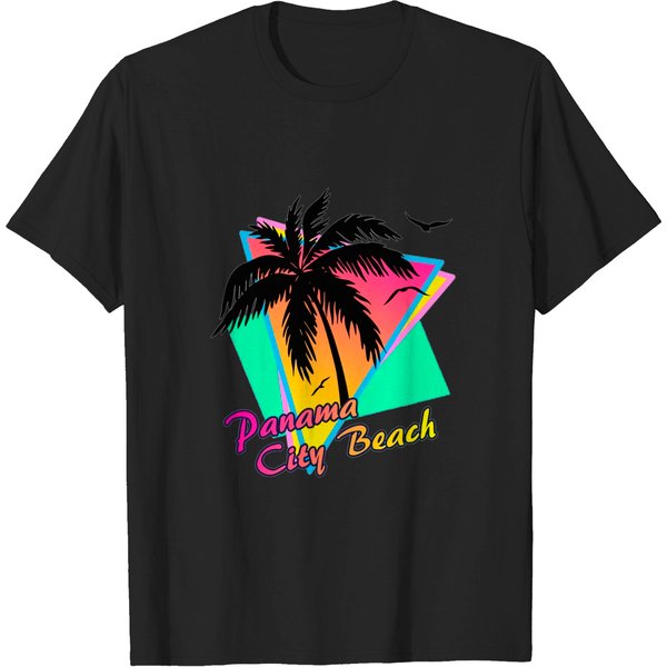 Panama City Beach Cool 80S Sunset - Panama City Beach - T-Shirt-image