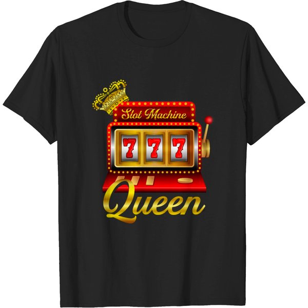 Slot Machine Queen Funny Casino Gift T-Shirt-image