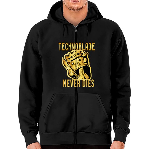 Technoblade Never Dies Golden - Technoblade - Zip Hoodies-image