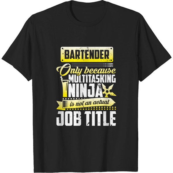 Bartender Ninja Barthender Cocktail Barmaid Bar - Bartender - T-Shirt-image