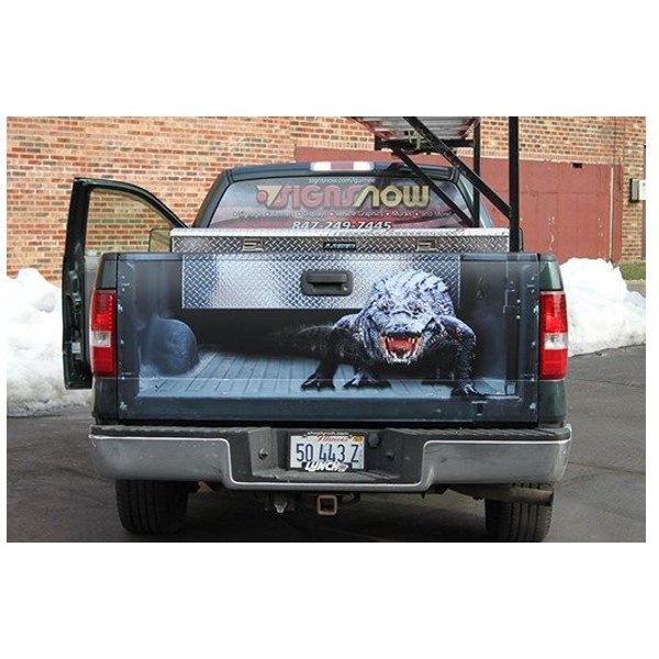 Crocodile Tailgate Wrap, Humour Alligator Truck Decal