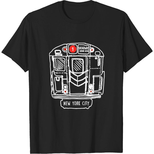 New York City Subway Queens 1 One Local Train T-Shirt-image