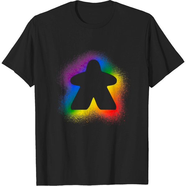 Meeple Spray - Rainbow - Board Game - T-Shirt-image