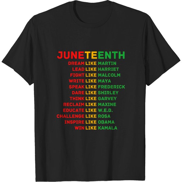Juneteenth Celebrate Black Leaders Men Women Kids T-Shirt-image