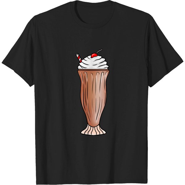 Chocolate Milkshake For Chocolate Milk Lover T-Shirt-image