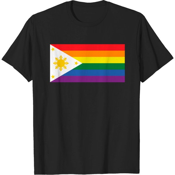 Lgbt Gay Pride Rainbow Filipino Flag T-Shirt-image
