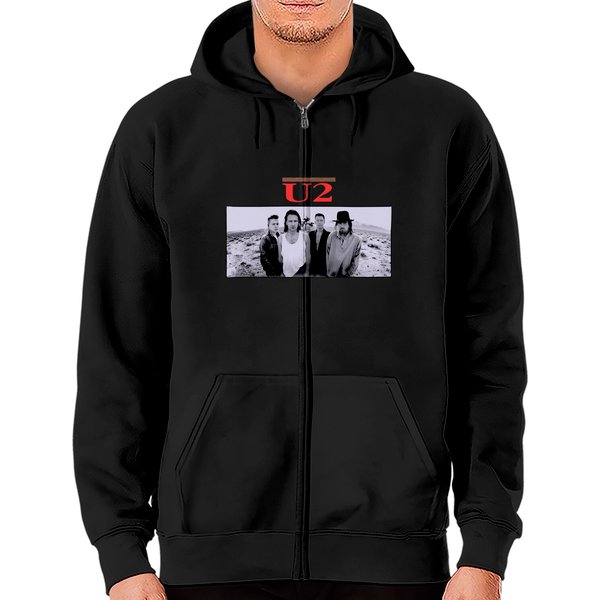 1987 U2 The Joshua Tree Tour Vintage Band Zip Hoodies-image