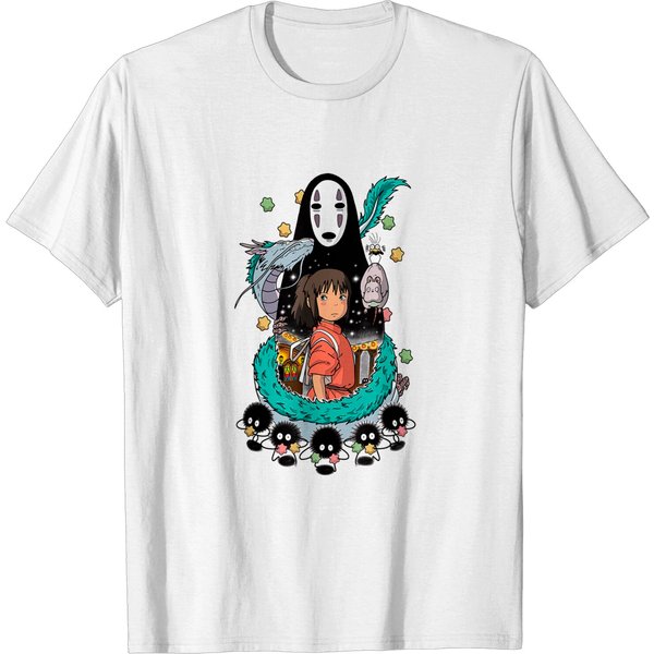 Spirited Away Animated Caracter Movie Cartoon T-Shirt-image