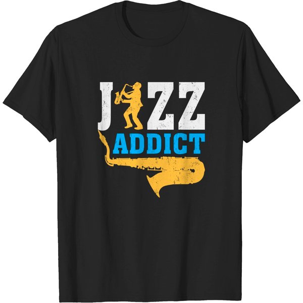 Saxophone Jazz Music Lover Jazz Addict T-Shirt-image