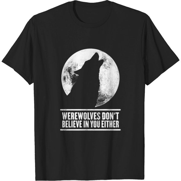 Funny Werewolf Fun Werewolves Gag Joke Fantasy Tee T-Shirt-image