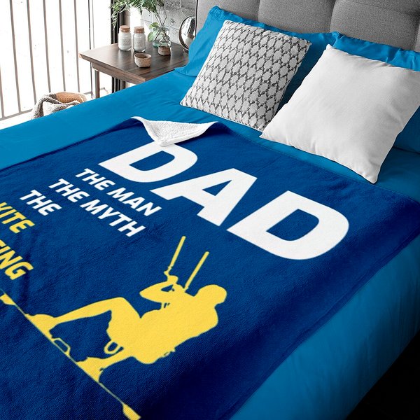 Kitesurfing Dad Kite Kiteboard Fathers Day Gift Baby Blankets